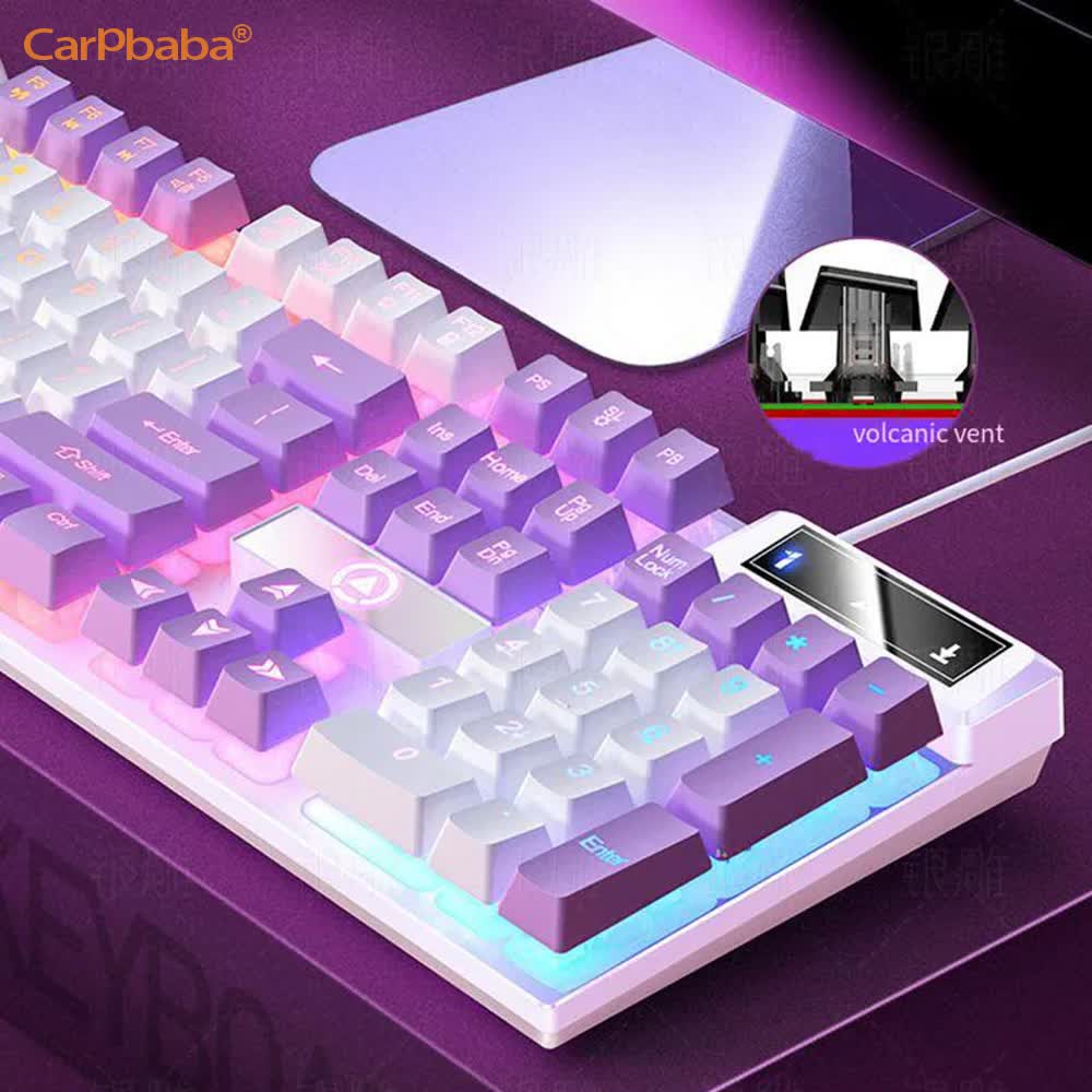 Carpbaba K500 104 Key USB Wire - Pc Gaming Pink 评论和价格