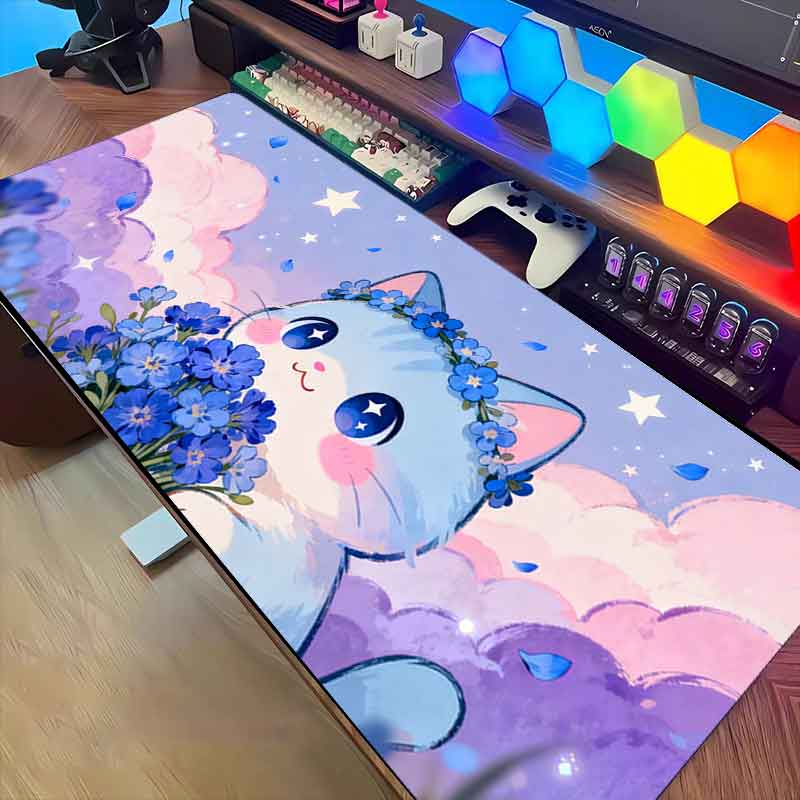 1pc Pink-purple Cloud Cat Mous - Pc Gaming Pink 评论和价格