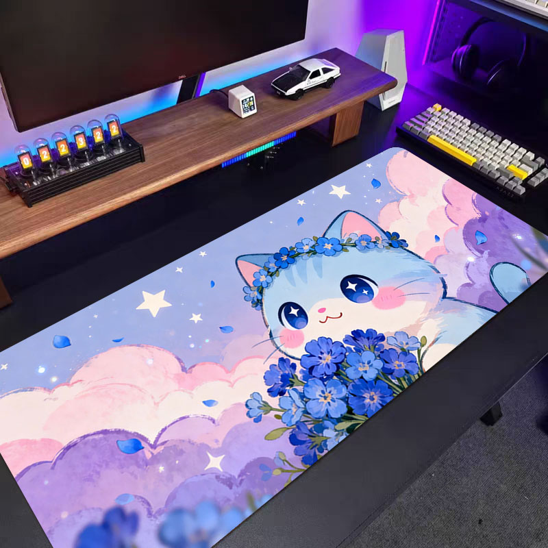 1pc Pink-purple Cloud Cat Mous - Pc Gaming Pink 评论和价格